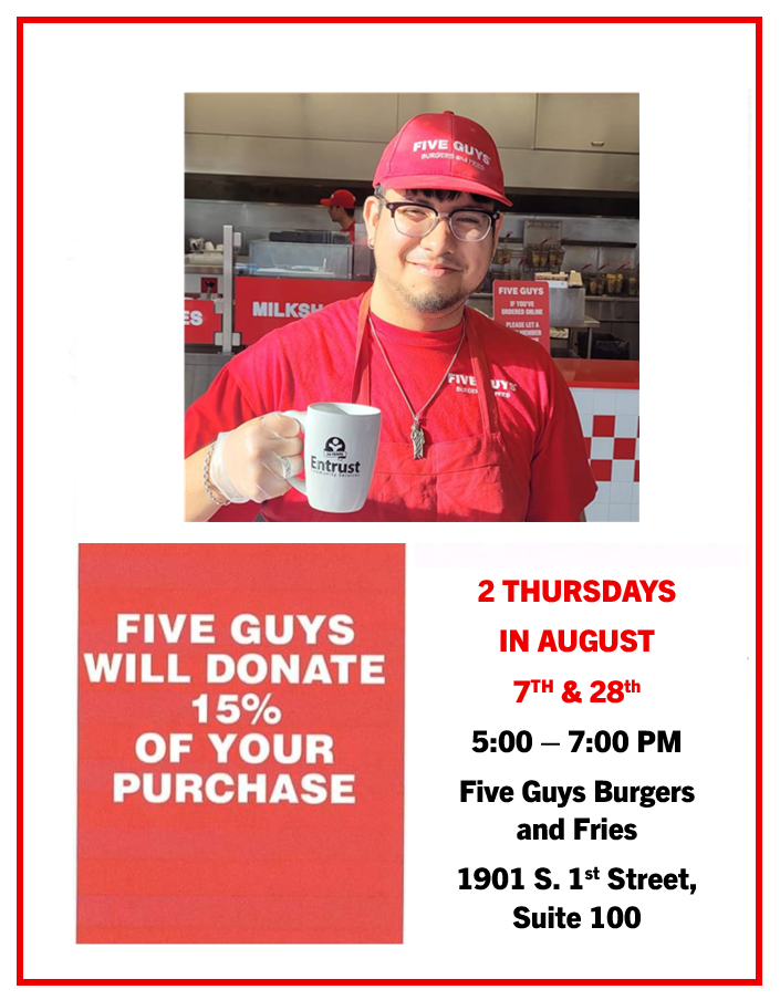 Five Guys X 2 in August