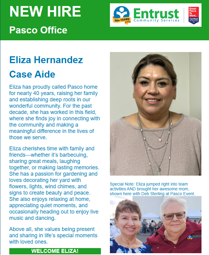 Eliza Hernandez joins Pasco Office!